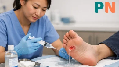 نحوه شستشوی زخم پای دیابتی